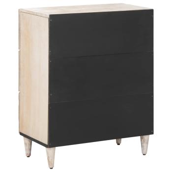 Aufbewahrungs-Sideboard Weiß 60 x 33,5 x 75 cm Massivholz Mango