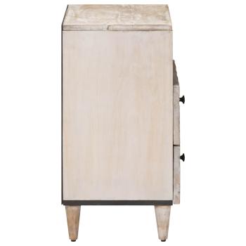 Bettkasten Weiß 50 x 33 x 60 cm Massivholz Mango