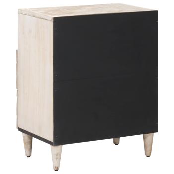 Bettkasten Weiß 50 x 33 x 60 cm Massivholz Mango