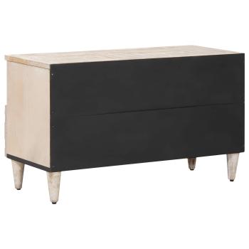 TV-Schränk Weiß 80 x 33,5 x 46 cm Massivholz Mango