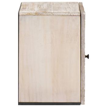 Badezimmer Hängeschrank Weiß 38 x 33,5 x 48 cm Massivholz Mango