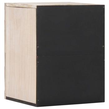 Badezimmer Hängeschrank Weiß 38 x 33,5 x 48 cm Massivholz Mango