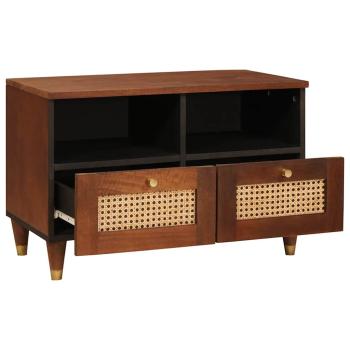 TV-Schränk mit Regal Braun 70 x 33,5 x 46 cm Massivholz Mango