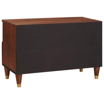 TV-Schränk mit Regal Braun 70 x 33,5 x 46 cm Massivholz Mango