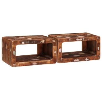 ARDEBO.de - Nachttisch 2 stk. Braun 45 x 30 x 24 cm