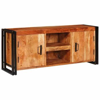 TV-Schränk mit Regal Braun 120 x 33 x 50 cm Massivholz Akazie