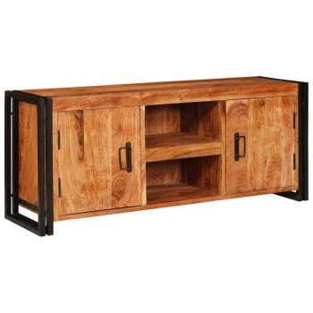 TV-Schränk mit Regal Braun 120 x 33 x 50 cm Massivholz Akazie
