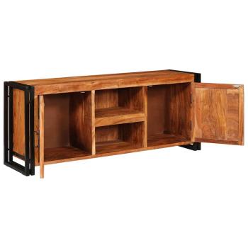 TV-Schränk mit Regal Braun 120 x 33 x 50 cm Massivholz Akazie