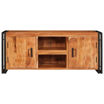 TV-Schränk mit Regal Braun 120 x 33 x 50 cm Massivholz Akazie