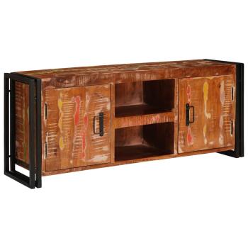 ARDEBO.de - TV-Schränk mit Tür Mehrfarbig 120 x 33 x 50 cm Massives Altholz