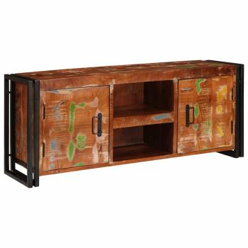 TV-Schränk mit Tür Mehrfarbig 120 x 33 x 50 cm Massives Altholz