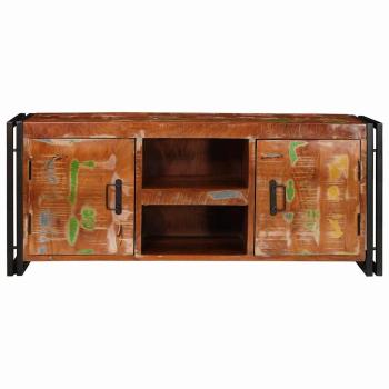 TV-Schränk mit Tür Mehrfarbig 120 x 33 x 50 cm Massives Altholz