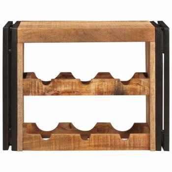 Weinregal Braun 60 x 45 x 33 cm Massives grobes Mangoholz