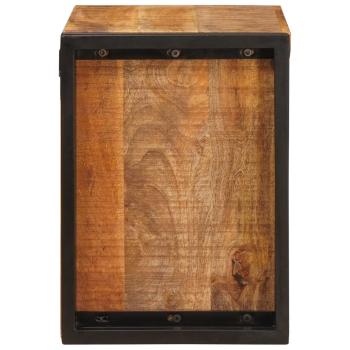 Weinregal Braun 60 x 45 x 33 cm Massives grobes Mangoholz