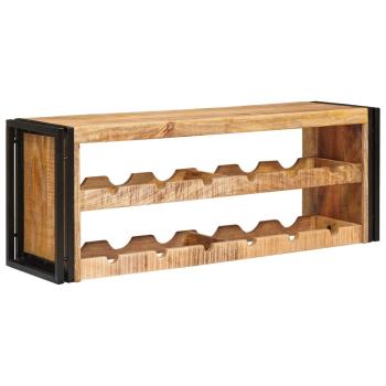ARDEBO.de - Weinregal Braun 120 x 45 x 33 cm Massives grobes Mangoholz