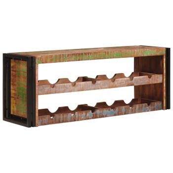 ARDEBO.de - Weinregal Braun 120 x 45 x 33 cm Massives Altholz
