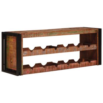 Weinregal Braun 120 x 45 x 33 cm Massives Altholz