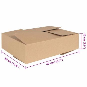 Faltbox mit Speicher 50 Stk. Natur 40 x 30 x 10 cm Karton