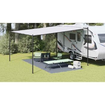 ARDEBO.de - Zeltteppich Blau und Grau 500 x 250 cm Polyethylen