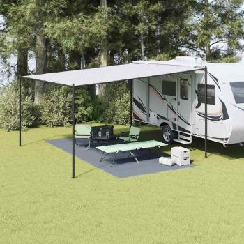 ARDEBO.de - Zeltteppich Blau und Grau 550 x 250 cm Polyethylen