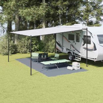 ARDEBO.de - Zeltteppich Blau und Grau 600 x 300 cm Polyethylen