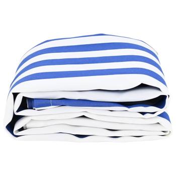 Markisenersatzstoff Blau und Weiß 1000 x 160 cm Polyester