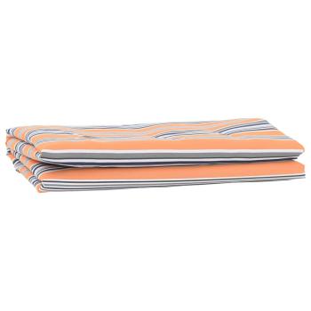 ARDEBO.de - Markisenersatzstoff Blau und Orange 1000 x 160 cm Polyester