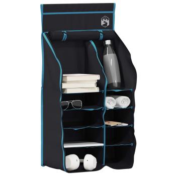 Hängender Zeltorganizer mit 10 Taschen Schwarz Oxford