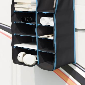 Hängender Zeltorganizer mit 10 Taschen Schwarz Oxford