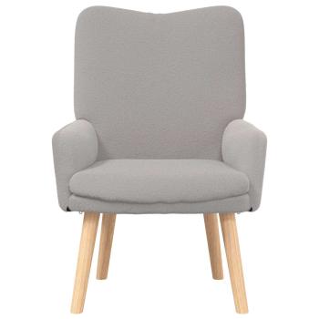Sessel Hellgrau 63 x 67 x 94 cm Schafstoff und Sperrholz