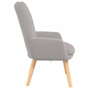 Sessel Hellgrau 63 x 67 x 94 cm Schafstoff und Sperrholz