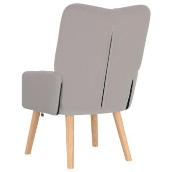 Sessel Hellgrau 63 x 67 x 94 cm Schafstoff und Sperrholz