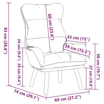 Sessel Schwarz 69 x 74 x 93 cm Samt