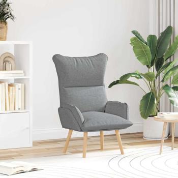 ARDEBO.de - Sessel Hellgrau 69 x 74 x 93 cm Stoff und Sperrholz