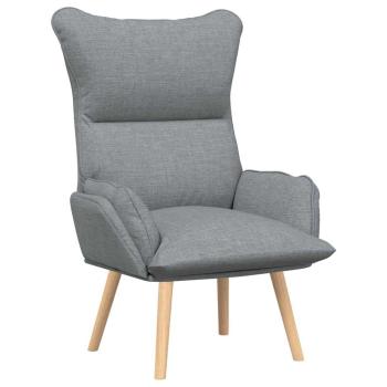 Sessel Hellgrau 69 x 74 x 93 cm Stoff und Sperrholz
