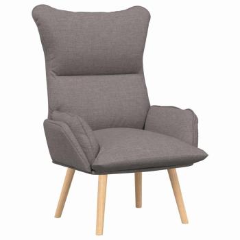 Sessel Taupe Stoff und Sperrholz