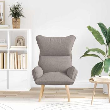 Sessel Taupe Stoff und Sperrholz
