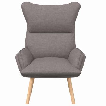 Sessel Taupe Stoff und Sperrholz