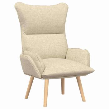 Sessel Creme 69 x 74 x 93 cm Stoff und Sperrholz