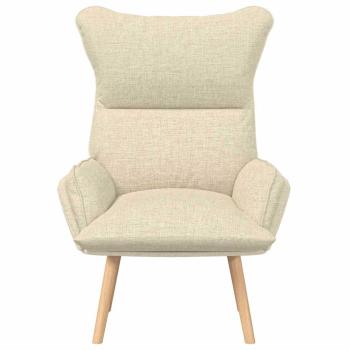 Sessel Creme 69 x 74 x 93 cm Stoff und Sperrholz