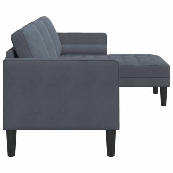 Sofa Set mit Kissen Dunkelgrau Polyester