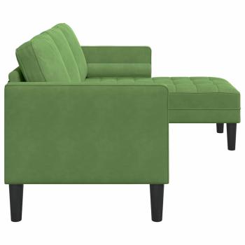Sofa Set mit Kissen Hellgr?n Polyester