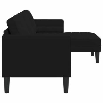 Sofa Set mit Kissen Schwarz Polyester