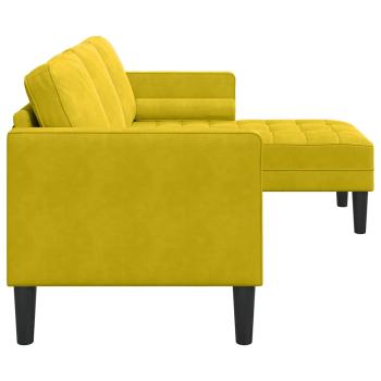 Sofa Set mit Kissen Gelb Polyester