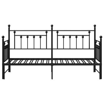 Tagesbettrahmen Schwarz 80 x 200 cm Stahl