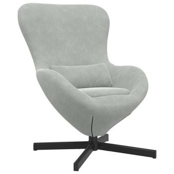 Eiersessel Hellgrau 63 x 73 x 90 cm Samt