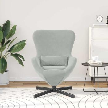 Eiersessel Hellgrau 63 x 73 x 90 cm Samt
