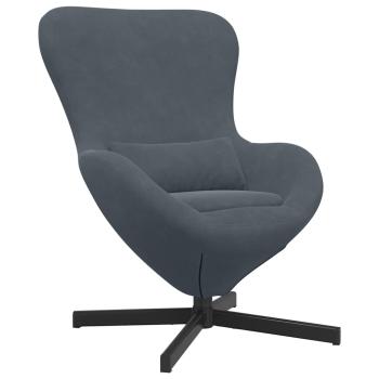 Eiersessel Dunkelgrau 63 x 73 x 90 cm Samt