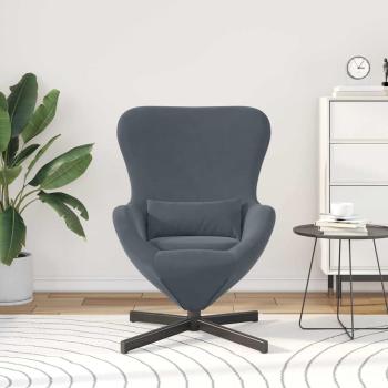 Eiersessel Dunkelgrau 63 x 73 x 90 cm Samt
