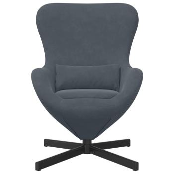 Eiersessel Dunkelgrau 63 x 73 x 90 cm Samt
